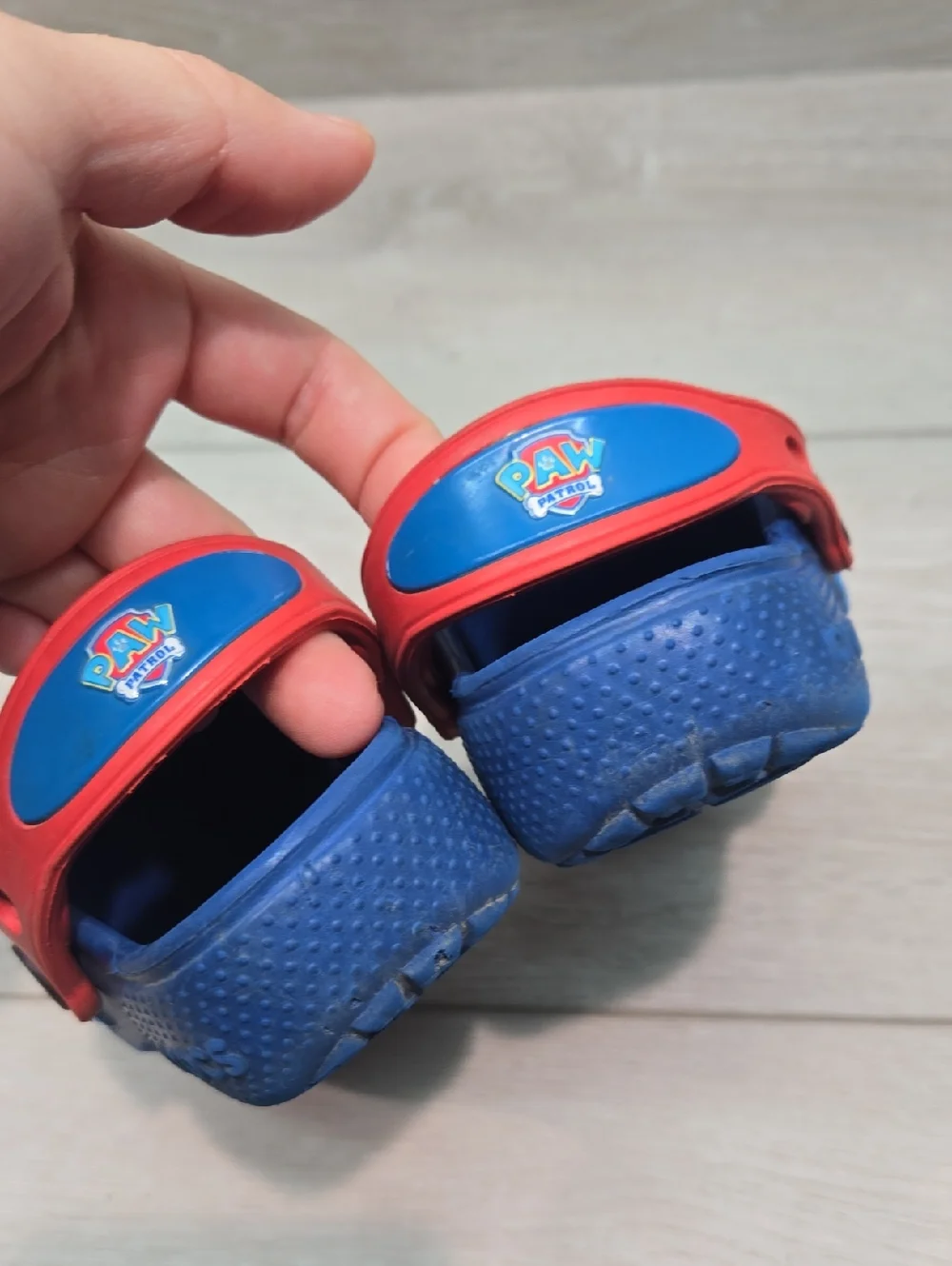 Crocs Kids Boys Paw Patrol Blue&Red Clog Sandals Summer Outdoor Sz C8